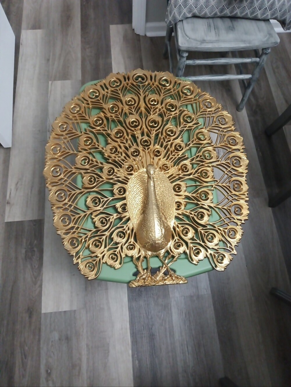 Large Vintage Gold MCM Burwood Peacock Wall Decor